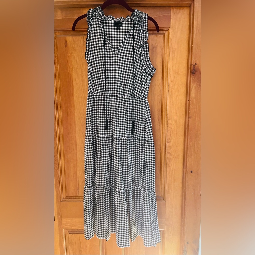 Who What Wear Monochrome Checkered Dress